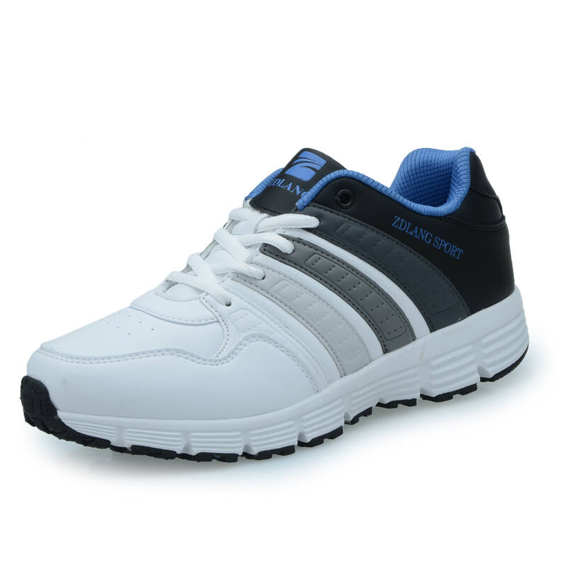 左丹狼秋季新款男士运动休闲鞋 轻便跑步鞋 z-811 白/宝蓝 43 - 京东