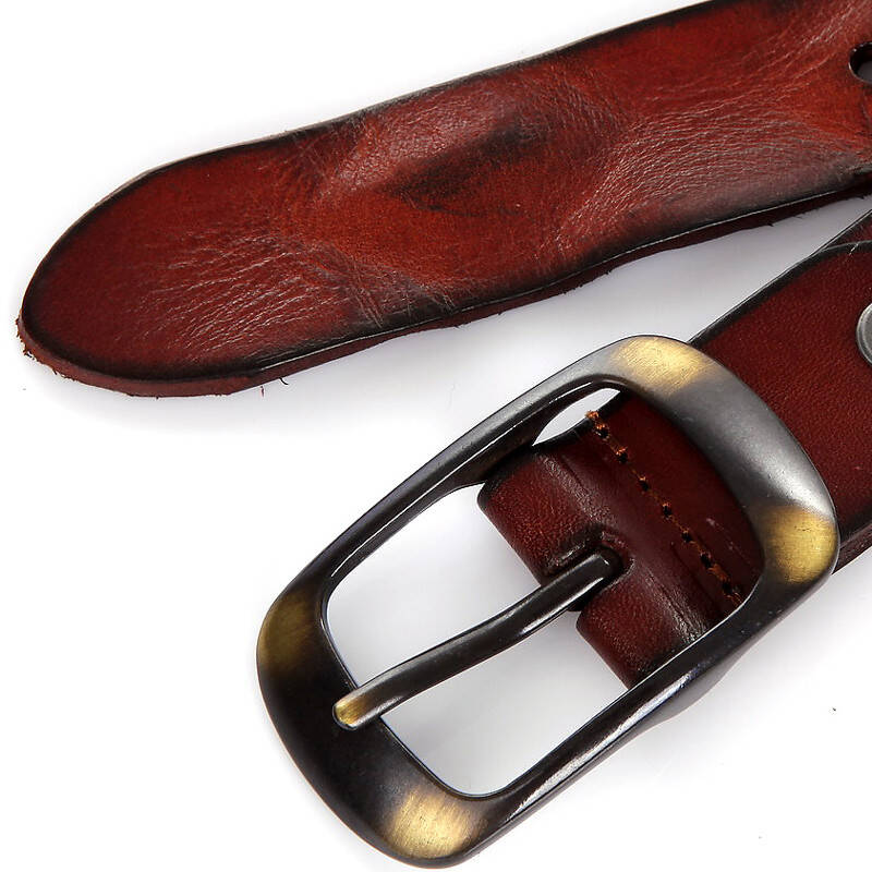 歌尔雅g-eryee女士头层牛皮腰带g10043pk158 棕红 1050mm(女士裤号31