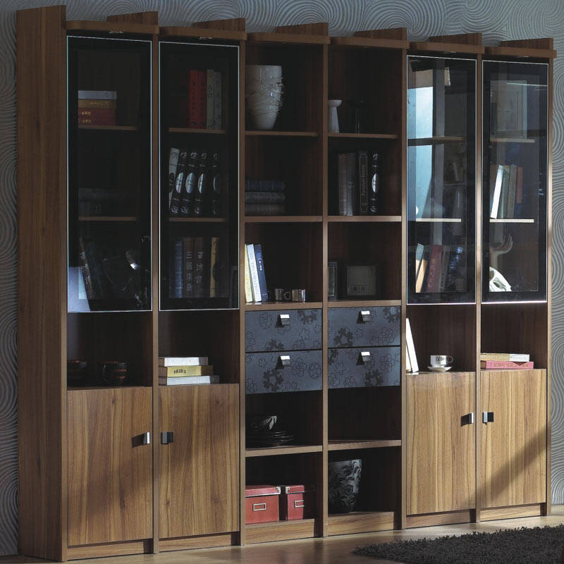 斯瑞家居 新东南亚 书柜 六门书柜 6门书柜
