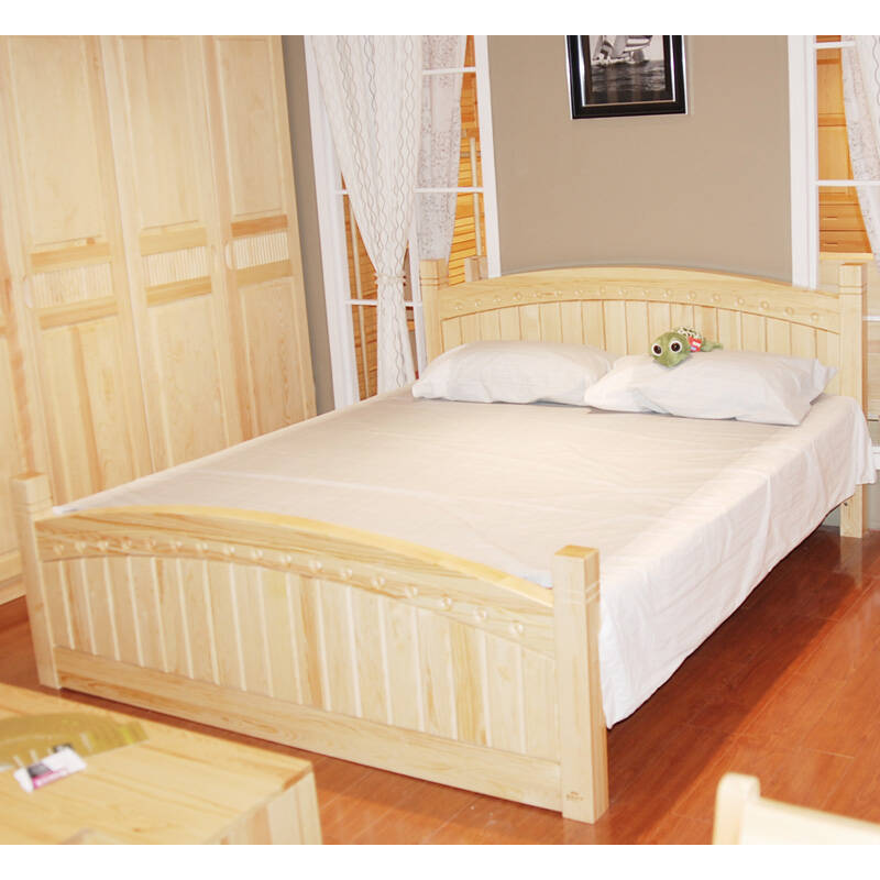 森达凯越 b-6010 1.5米简体西米床 实木松木双人床