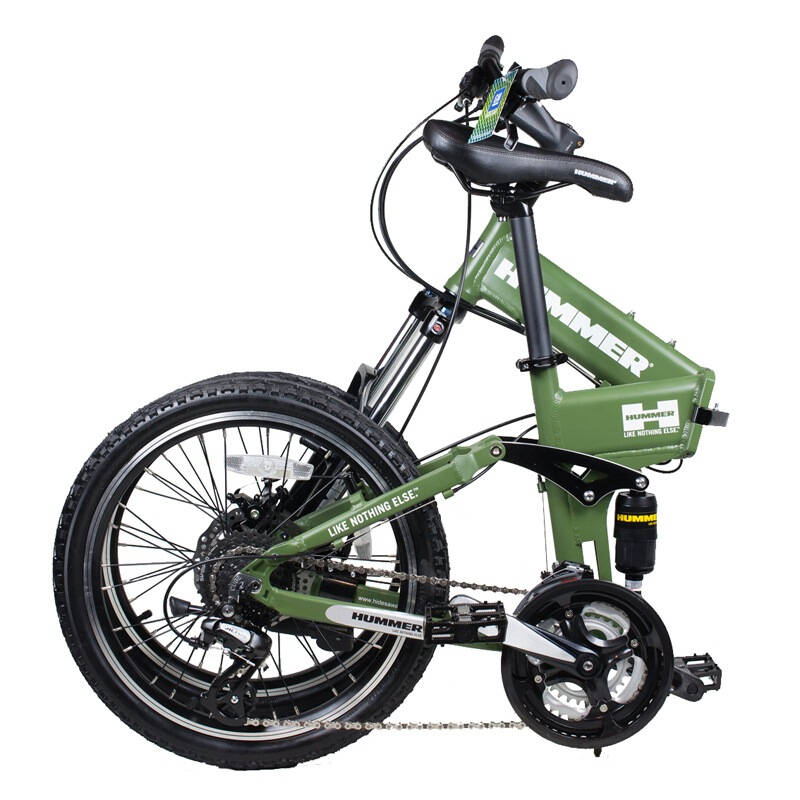 悍马hummer特种兵超级越野系列 越野折叠自行车 hm2300 橄榄绿 20寸24