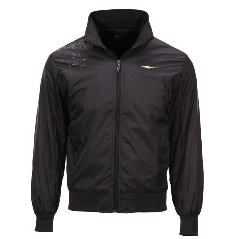 鸿星尔克erke 男款2012新品时尚运动服外套夹克13134215-20 黑色 l