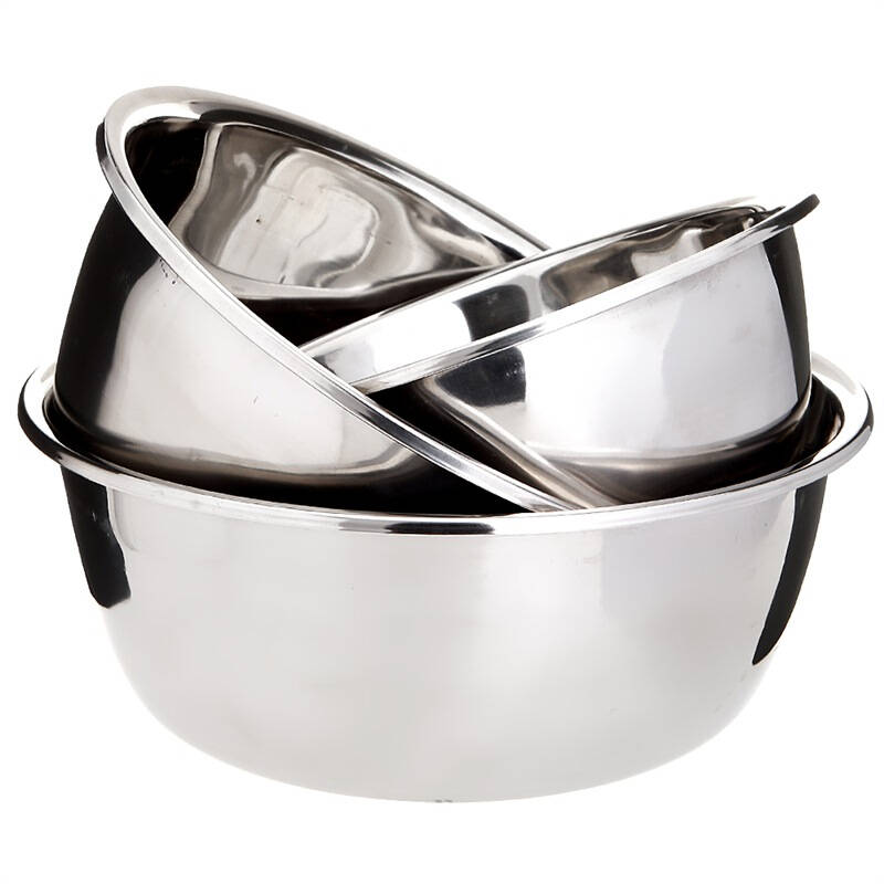 粤华yuehua 特厚不锈钢盆三件套(24-28-30)