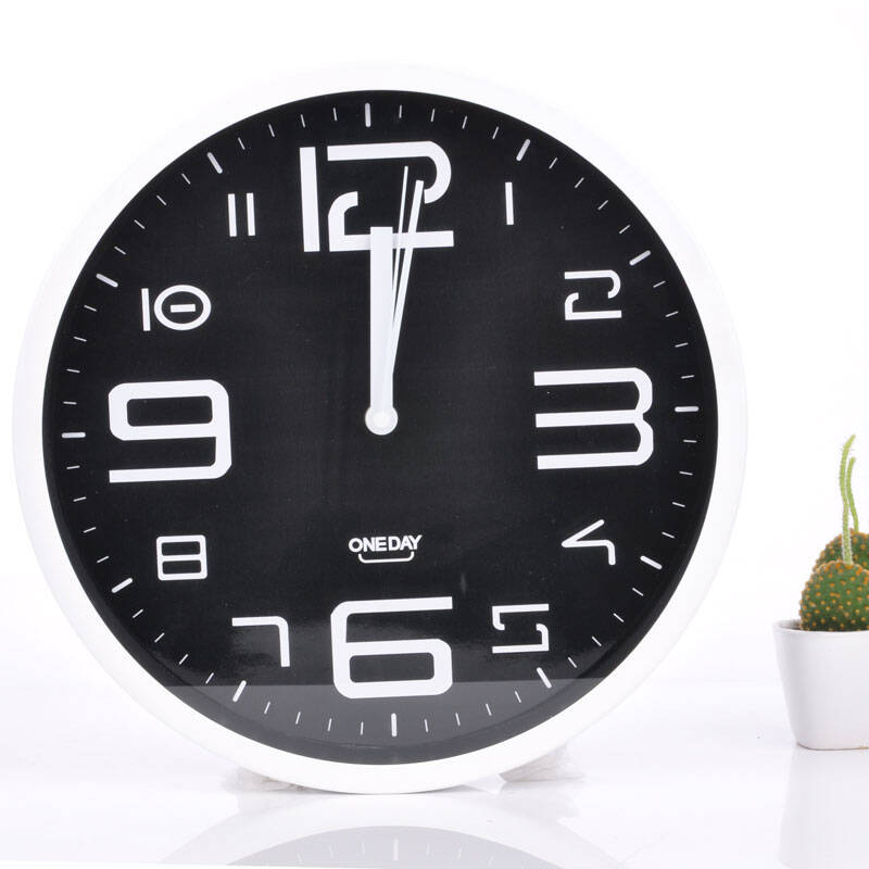 臻佳 时尚静音田园石英挂钟(黑色) - 京东