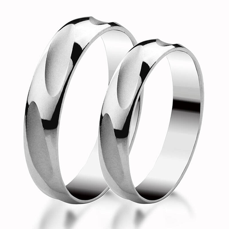 梓嫣阁pt999 铂金戒指 情侣对戒男女款纯白金戒指环结婚对戒纯金珠宝