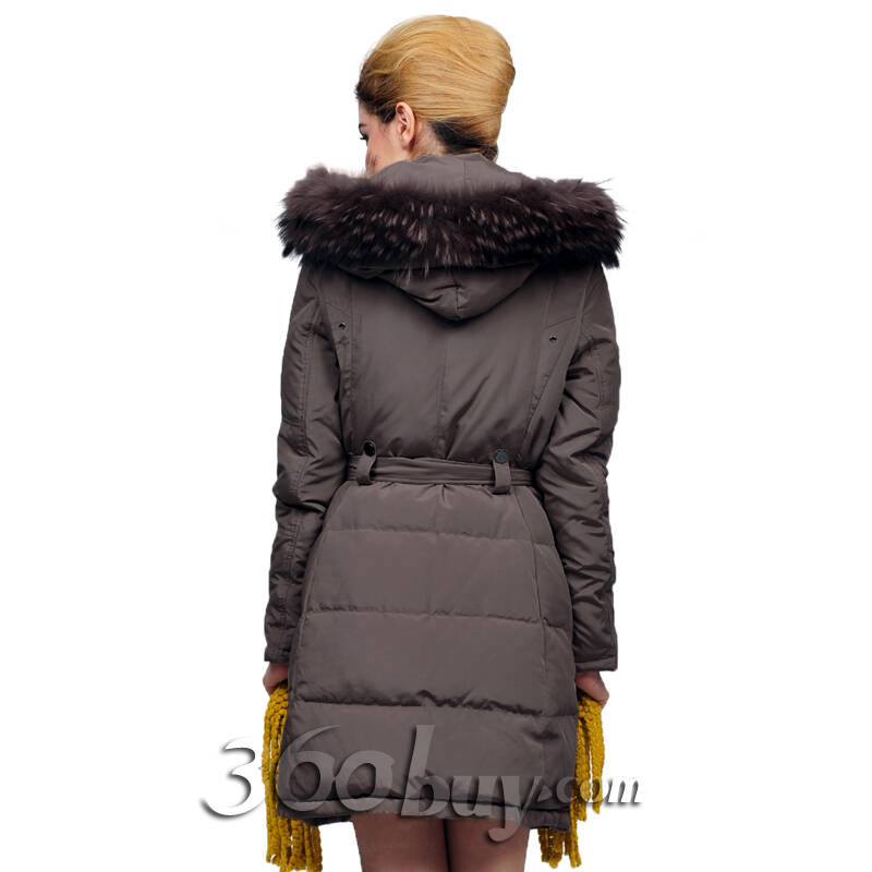 米兰朵 merunto 2012新款 时尚欧范帅气休闲中长款羽绒服211302 军绿