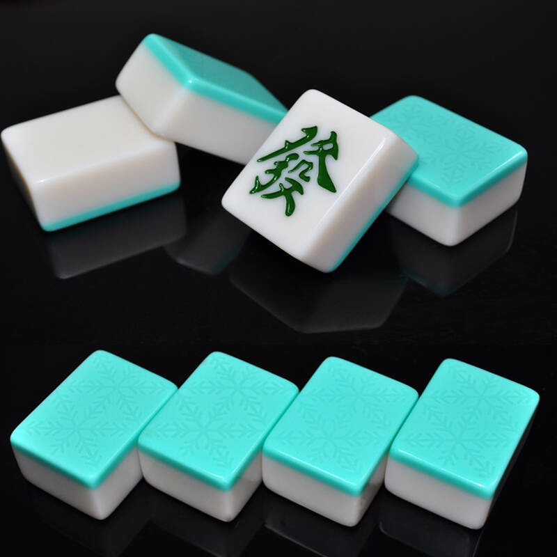 40-44mm 双色立体双层【新雪花纹】 特大号家用包邮麻将牌 42#雪花纹