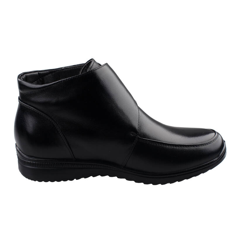 蜘蛛王女鞋2012冬季新品羊毛内里坡跟超舒适保暖妈妈鞋422202 黑色 35