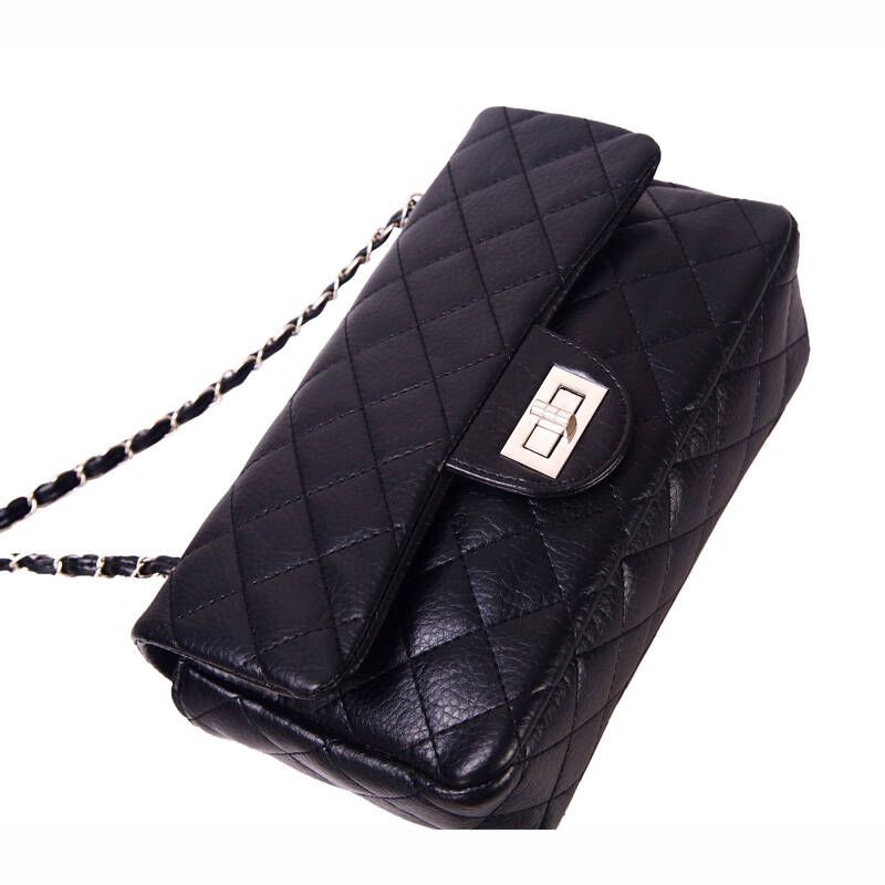 金美质jimzy经典菱格链条包手拿单肩斜挎女包 摩卡黑