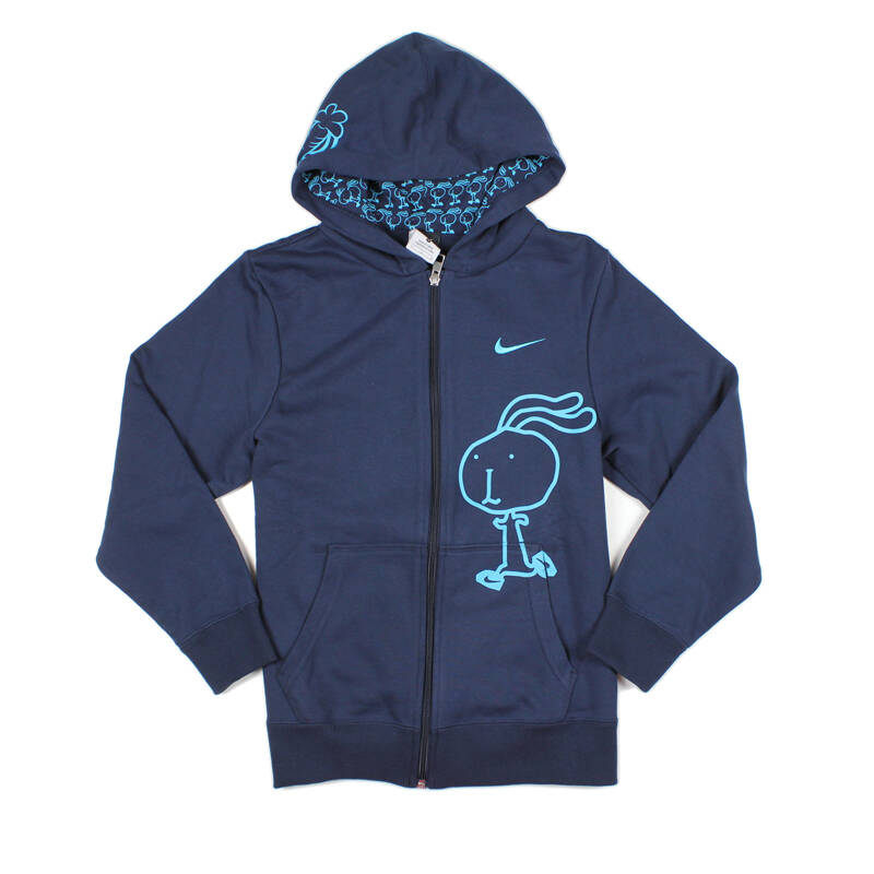 耐克nike kids 连帽拉链外套 童装 男404329-451 l