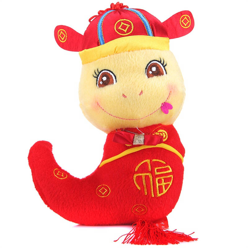 凯弘玩具 蛇年吉祥物 中国结蛇 车载摆件 13cm 红色