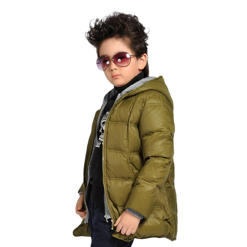 海贝(ihappy)男童装羽绒服休闲外套冬装新品130406142 军绿 110cm