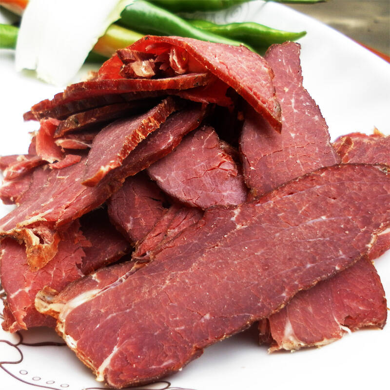 嘉湘食品 湘西情牛肉干 湖南特产 湘西农家腊肉 腊牛肉200g *1袋