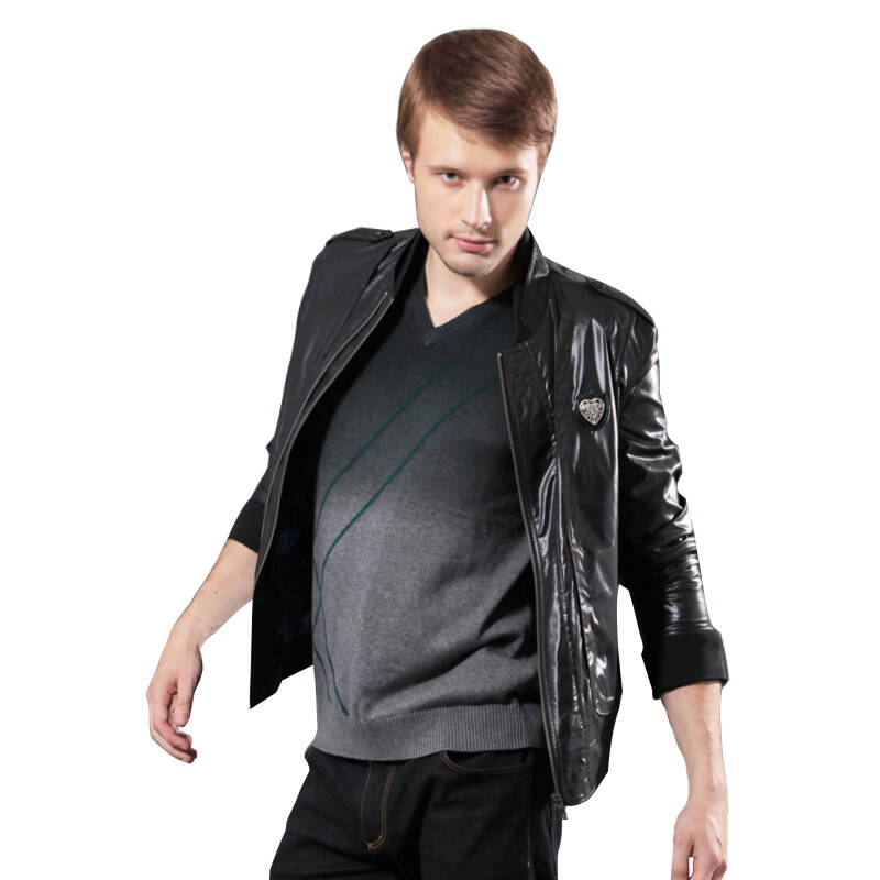 九鹿王2012秋冬新款男装外套立领夹克时尚双拉链男士夹克nz11q205 1