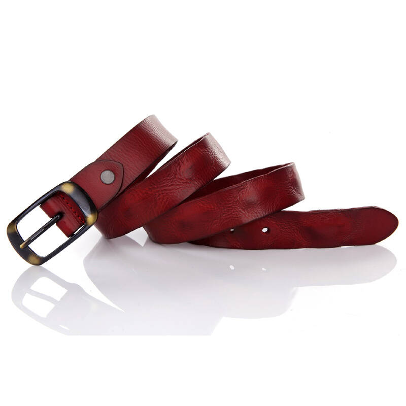 歌尔雅g-eryee女士头层牛皮腰带g10043pk158 大红色 1100mm(男士裤号