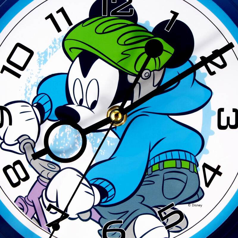 (disney)水晶彩框儿童静音挂钟(9寸)创意卡通客厅卧室挂钟c4010 米奇