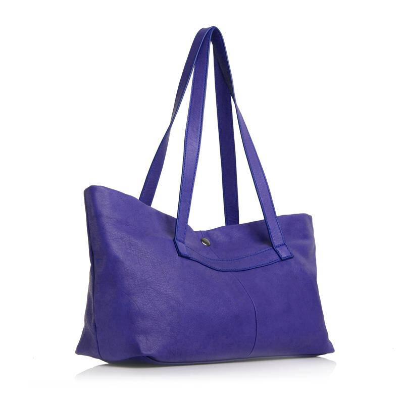 尤尤达琳(uudear)头层水染牛皮单肩女包时尚休闲款uh446-02 艳蓝色