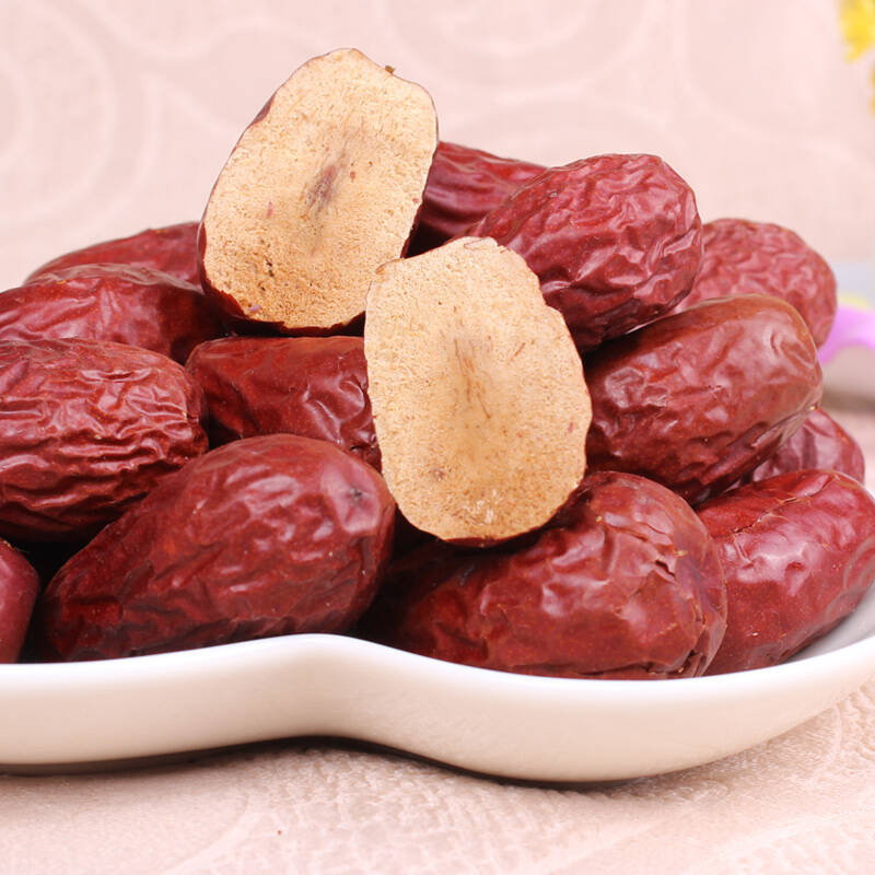 新疆特产 西圣红枣 四星(二级)骏枣和田红枣 500g*2袋 香甜可口 物美