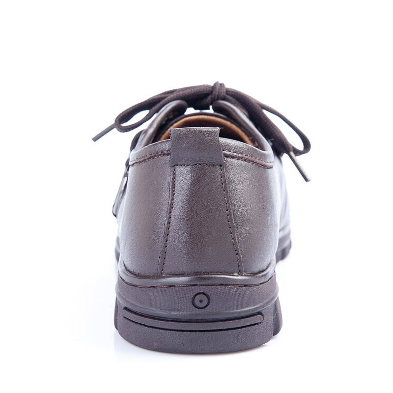 洋枪2012秋冬新品英伦日常休闲头层牛皮鞋yq11566 暗棕色 39