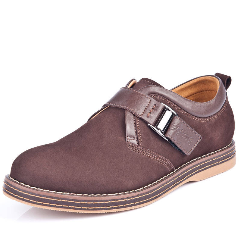 洋枪2012秋冬新品英伦日常休闲头层牛皮鞋yq11709 咖啡色 43