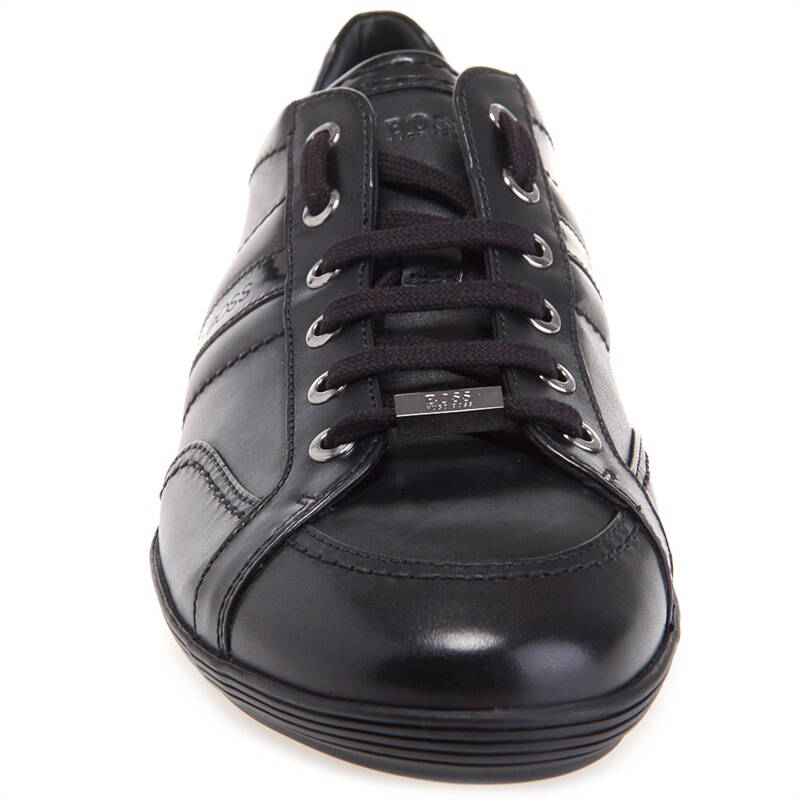 hugo boss 雨果波士 男士黑色真皮休闲鞋 50228433001 hz 41.5码