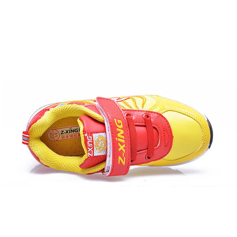 助兴(z-xing)童鞋 男女童 春秋 气垫 运动童鞋 透气 童鞋 6118 红黄