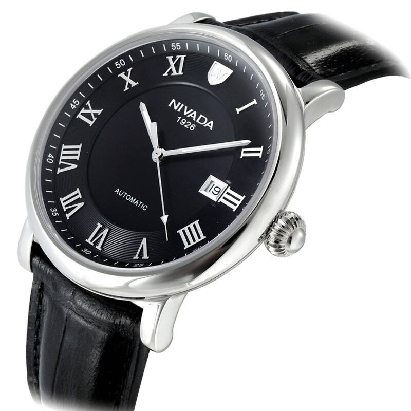 尼维达(nivada)手表 时尚商务皮带带机械男表gm6101-106121