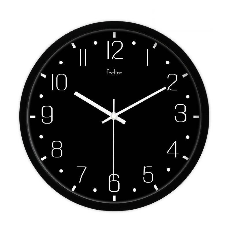 时光机 时尚静音石英钟 客厅挂钟表 ftjdhb29 黑色边框 - 京东
