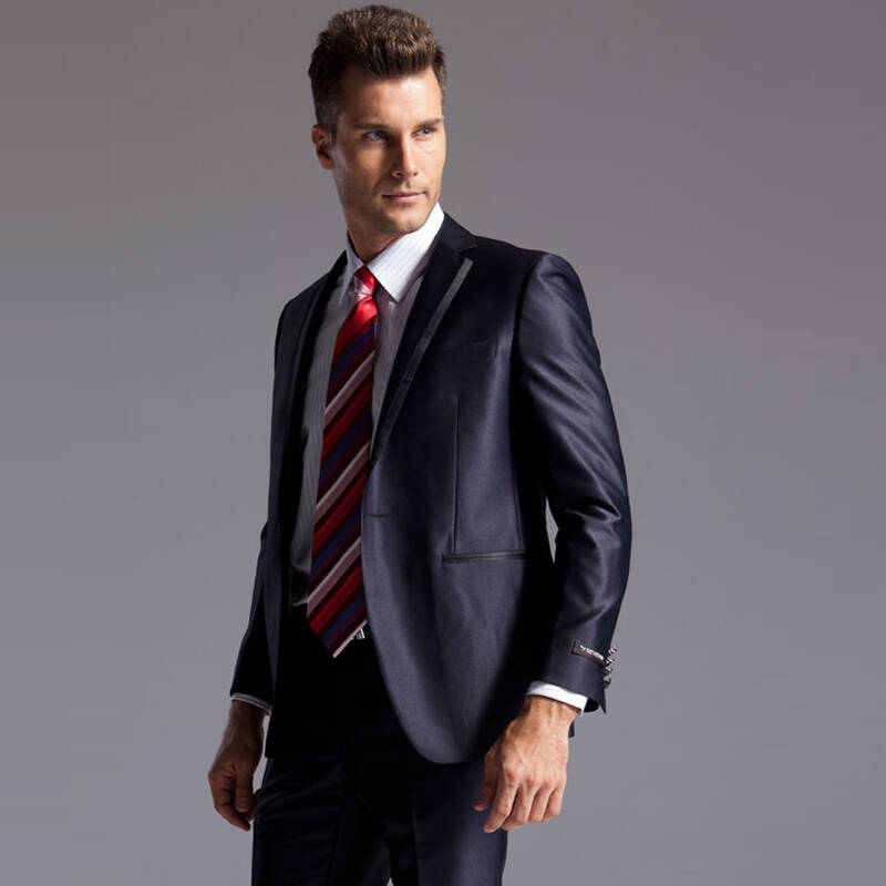 柒牌seven男装2012秋冬季商务时尚韩版拼接黑色涤纶西服套装701c