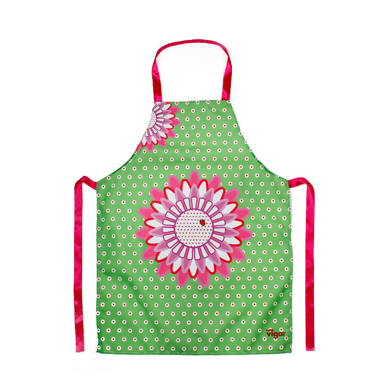 趣玩 静静盛开太阳花围裙 绿色 均码