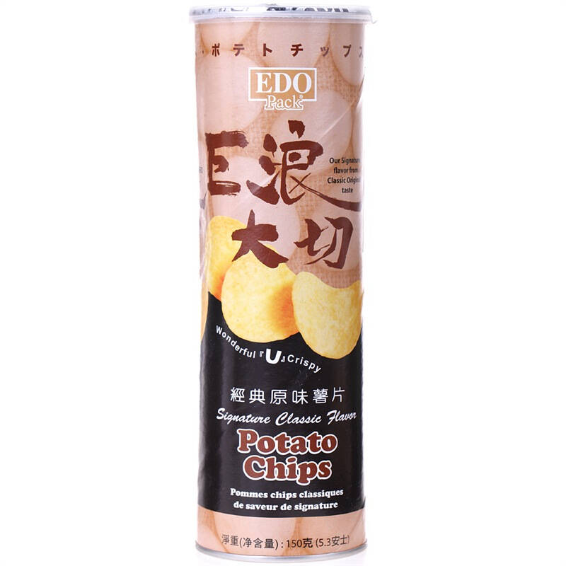 马来西亚进口edopack巨浪大切原味薯片150g 自营