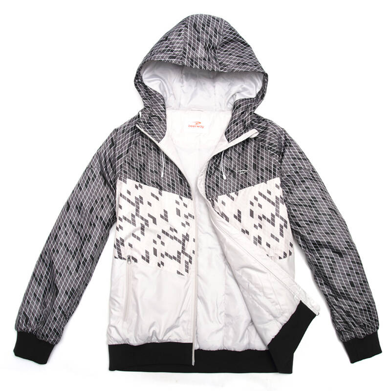 德尔惠deerway 男款薄棉夹克外套 24112422 浅灰 l(男)