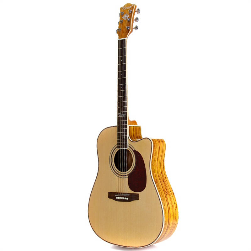 维森vicson高级41寸缺角民谣吉他gw-305c(哑光原木色)