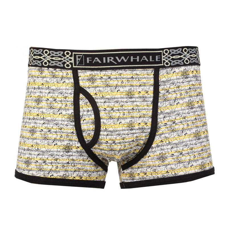 马克华菲fairwhale 男装 简约自然春装95%棉平角内裤 7113065024-007