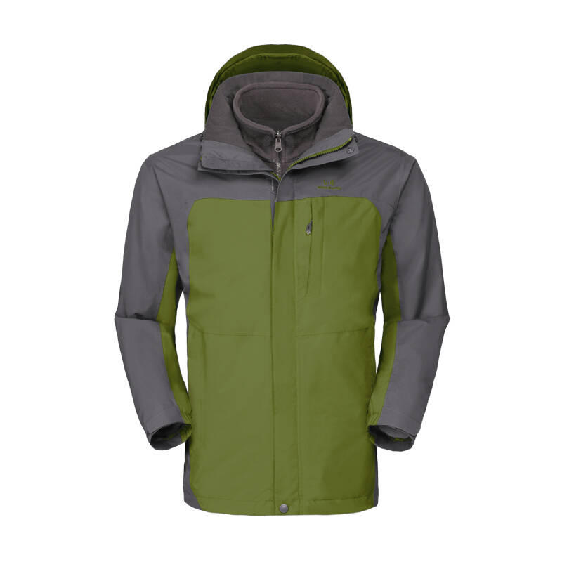 boulevard山林路 户外运动服装 男款冲锋衣 秋冬抓绒两件套防水