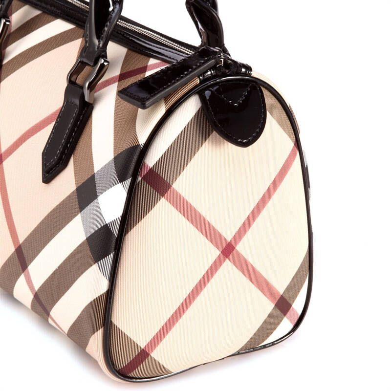 burberry 巴宝莉 女士咖色经典格纹手提包 3459917 xy