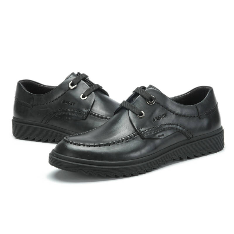 金狐狸(fox)商务休闲舒适男鞋 黑色 38