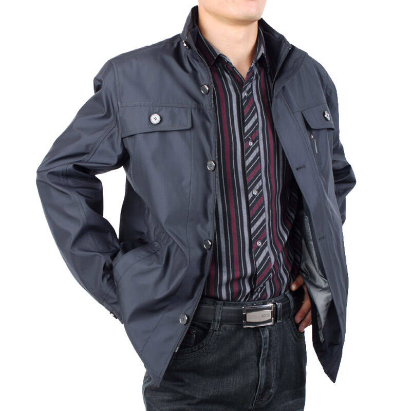 恒源祥 春秋装新品男装上衣外套 男士夹克休闲服123087 3# 180/96a