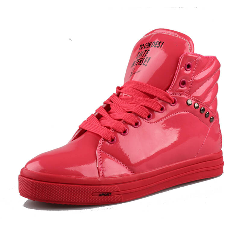 吉星宇荧光色漆皮运动女鞋 运动休闲女鞋 百搭街舞糖果色鞋子 1210