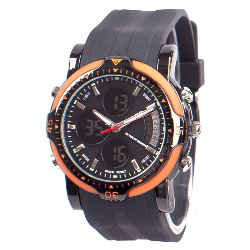 ots奥迪斯 潮表休闲男士表运动复古个性多功能8115f 橙圈黑面