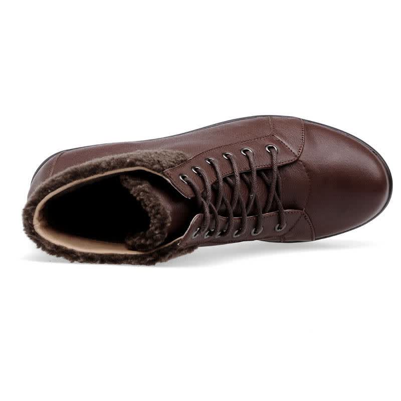 吉祥鸟2012冬季真皮休闲高帮女靴平跟系带w5-8109r 深棕 36