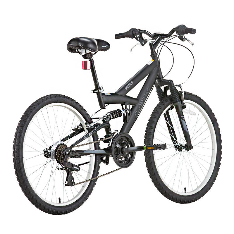 力霸皇双v刹 24-26寸全避震变速山地自行车a605 黑色 24寸