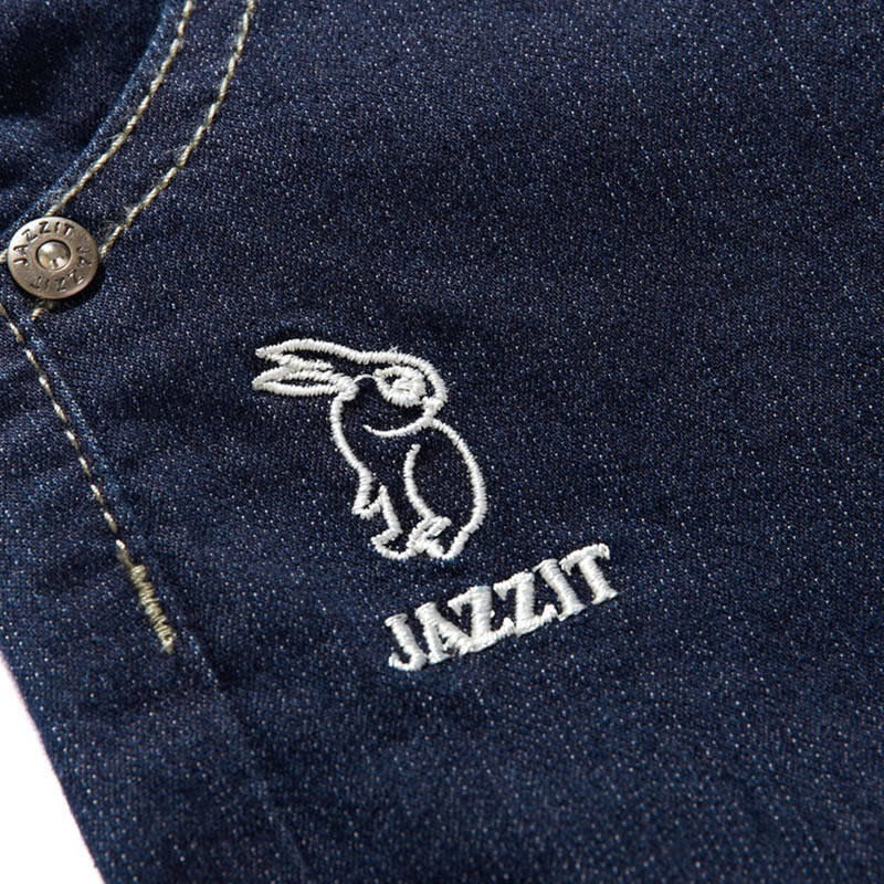 爵士兔女童牛仔长裤jk225389 牛仔蓝 130