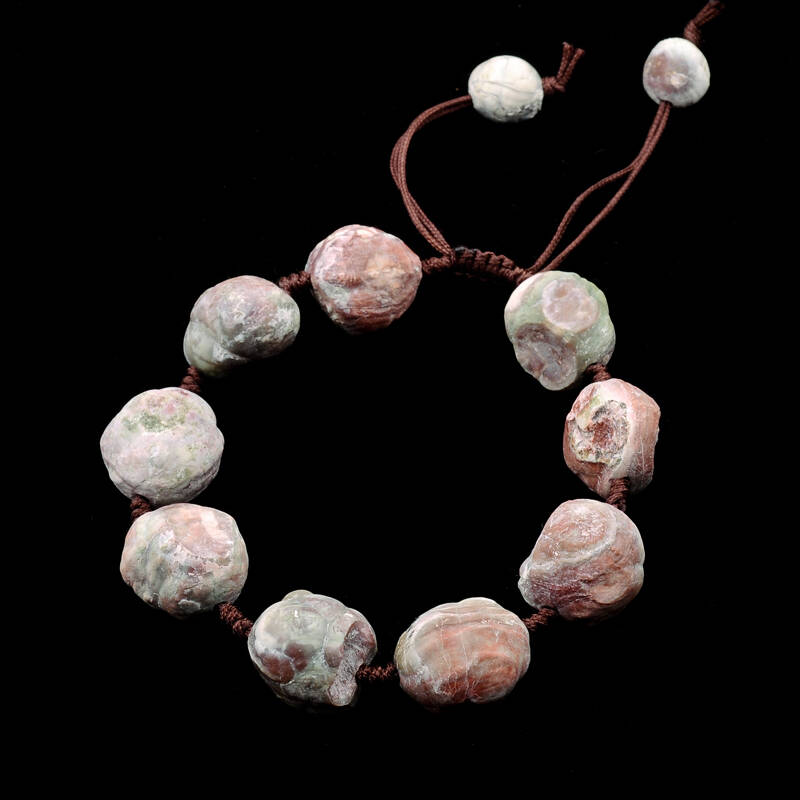 沙漠时光 龟背石中手链001095新疆天然成形呈色戈壁籽料