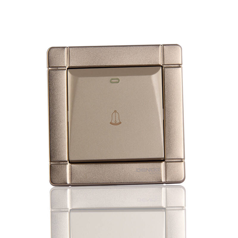 英国丹珑电工 皇室系列香槟色面板 电子门铃开关 fg72005-xb 86mm*