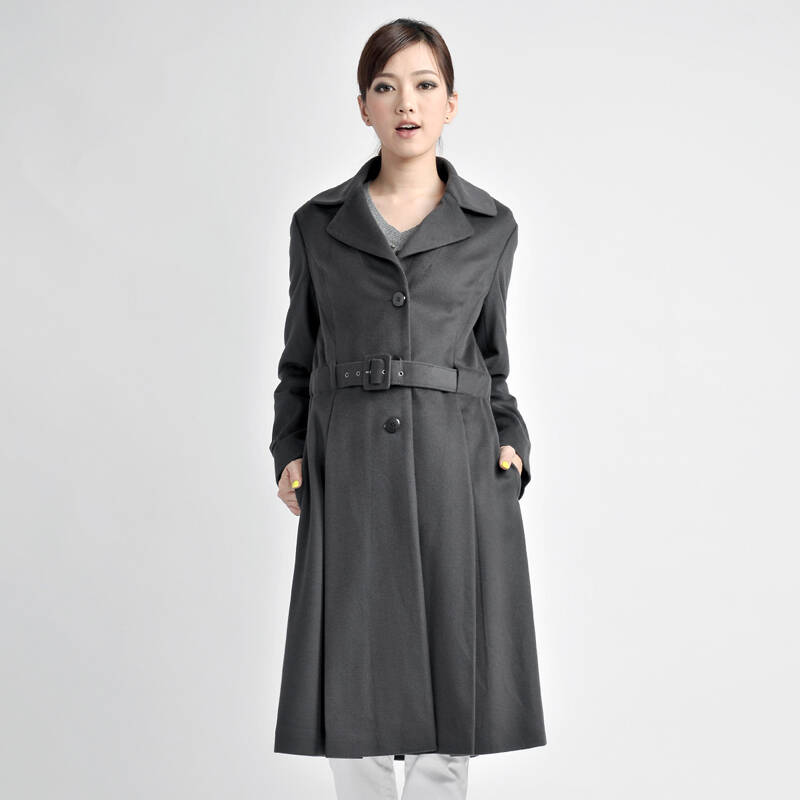 菲姿 2012秋冬新款ol职业经典大翻领纯羊绒中长款热卖时尚女式大衣fe