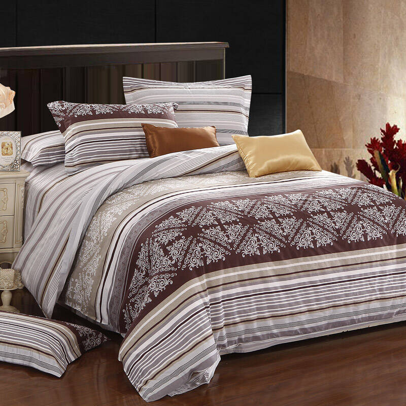 三和家纺 四件套 床品套件 全棉环保活性印花四件套 双人被套床上用品