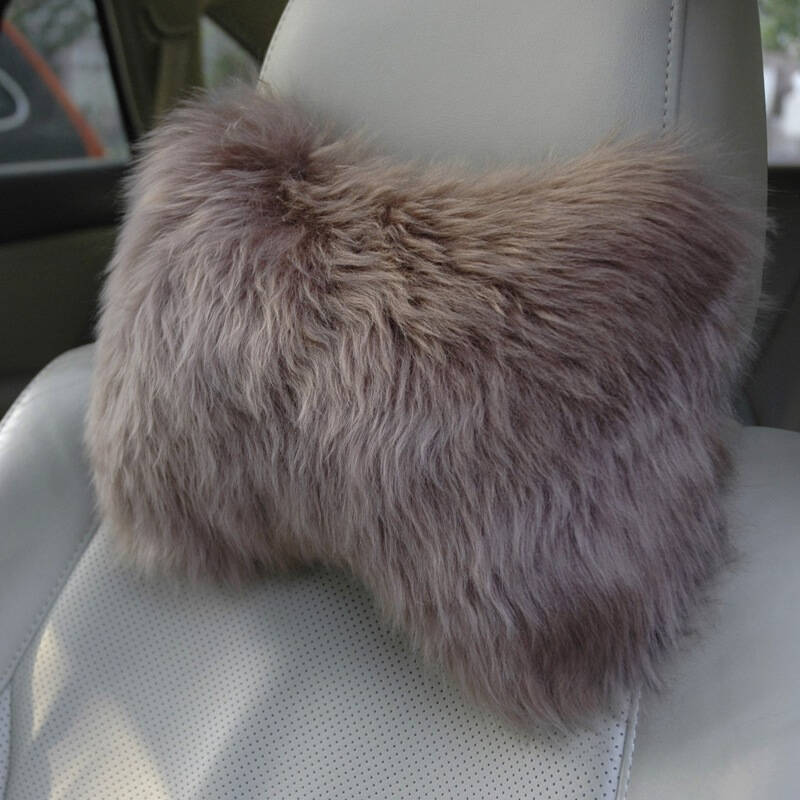 澳世家(auskin) 100%澳洲原产进口羔羊皮 长毛头枕 皮毛一体 减压护颈