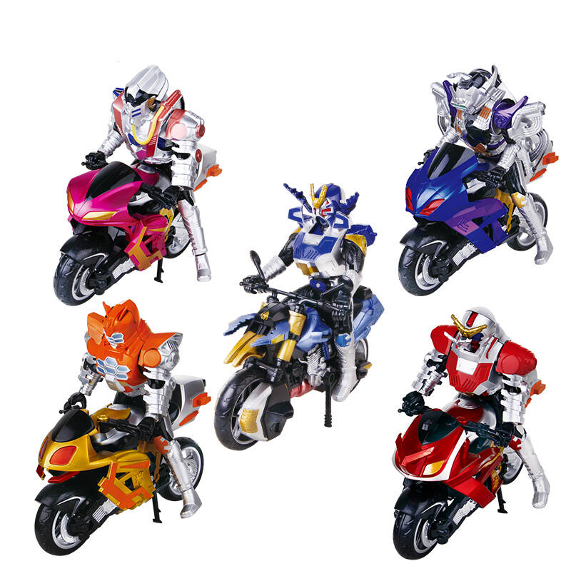 锦江儿童玩具 超能骑士机器人 假面变形金刚摩托车 拼插模型 9928a