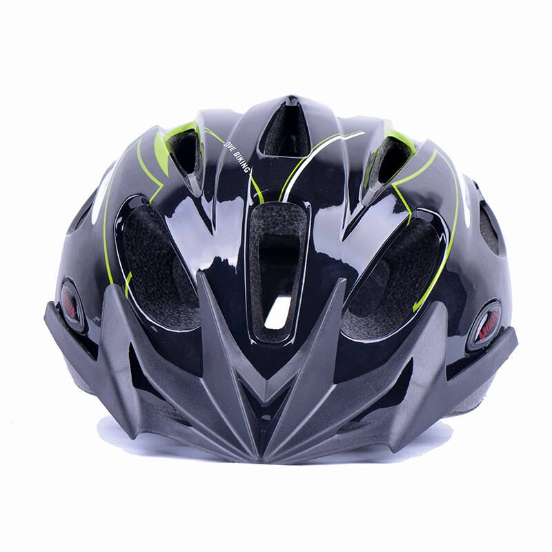 分体式头盔 山地自行车安全帽 骑行装备配件 hb-11黑底白绿三角形m码